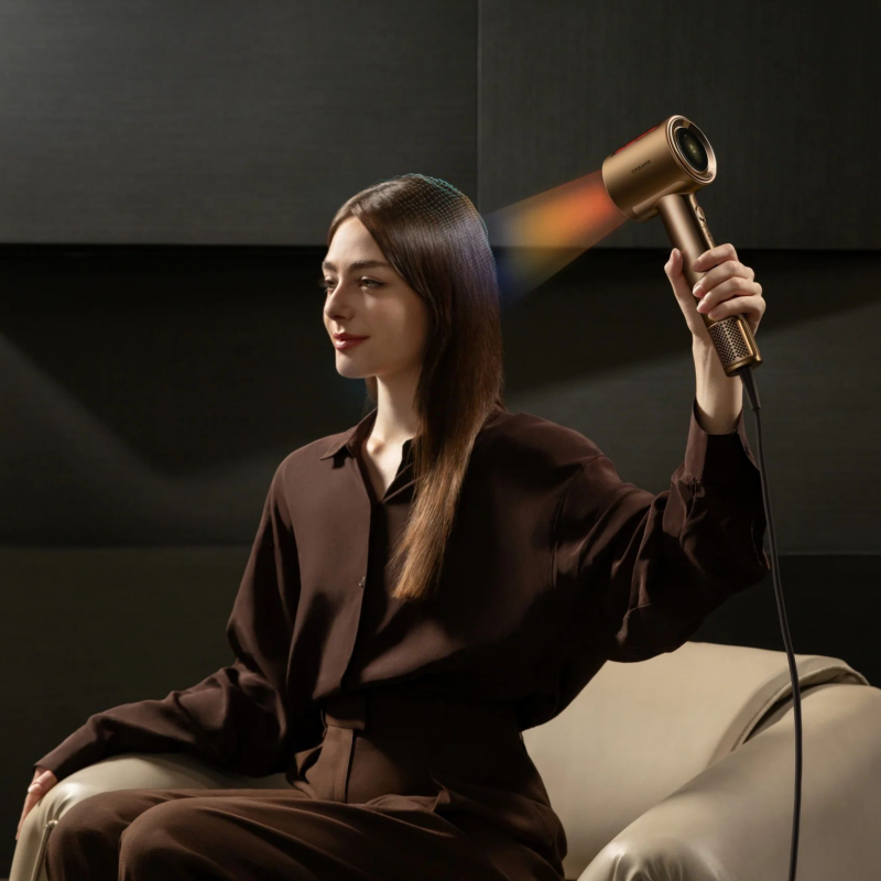 Сешоар Dreame Pilot AHX01A, 1600W, A.I режими, 3 скорости, 4 темп., 55 м3/ч, Йонизация, NTC, LED , Интелигентно регулиране на потока, Бронз