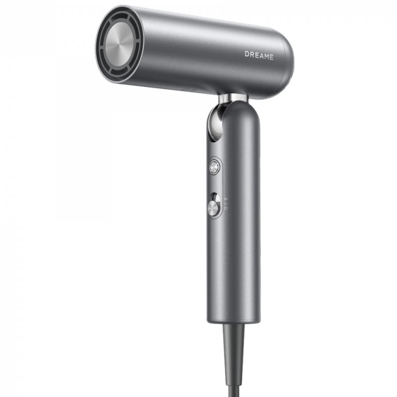 Сешоар Dreame Pocket AHD51-SG Pro, 1300W, 110 000 об/мин, 70 м/с, 2 скорости, 5 темп., NTC, Coanda, Сгъваем, Сив