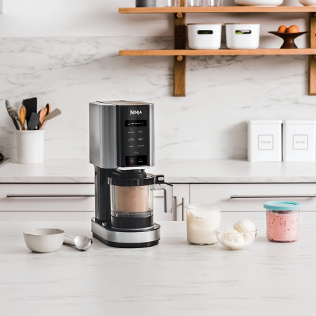 Комплект 2 бр съдове за сладолед Ninja Creami Dessert Tubs XSK2PNT300EUK, 2х470 мл, Без BPA, Плътно затваряне, Сив