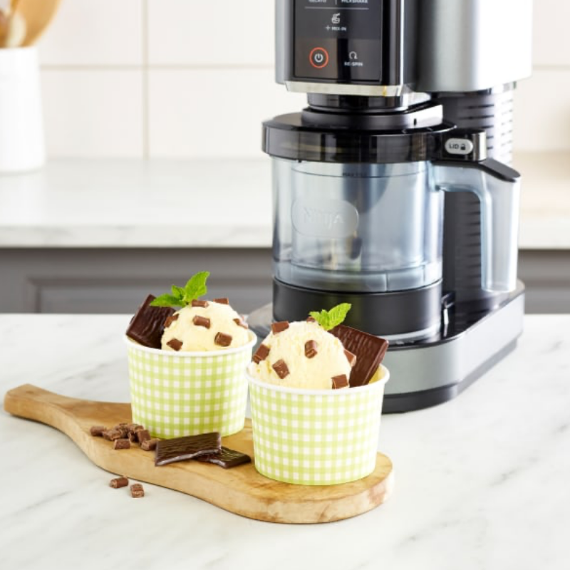 Комплект 2 бр съдове за сладолед Ninja Creami Dessert Tubs XSK2PNT300EUK, 2х470 мл, Без BPA, Плътно затваряне, Сив
