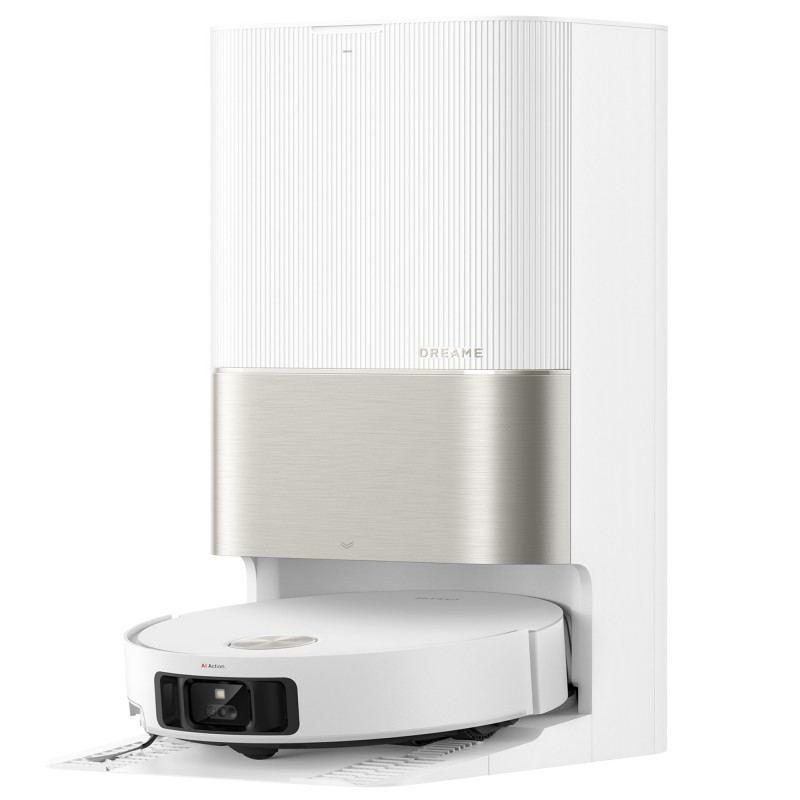 Прахосмукачка робот Dreame X50 Ultra RLX85CE‑6‑WH, 20000 Pa, AI разпознаване на препятствия, 360° навигация, Гласово управление, UV стерилизация, Бял