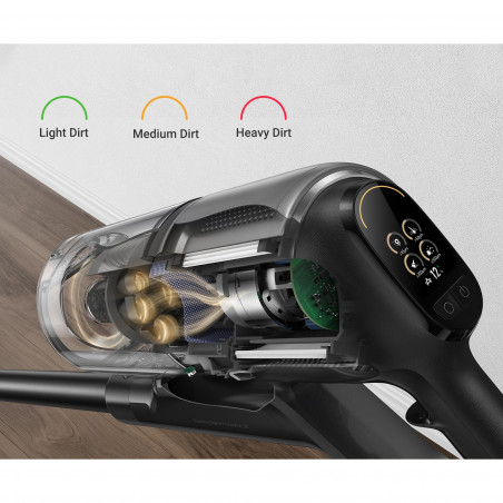 Вертикална прахосмукачка Dreame Z30 VZV17A, 855W, 310AW, 150000 об/мин, 3 степени, 0.6 л, 90 мин, HEPA H14, LED, Безчетков мотор, Черен