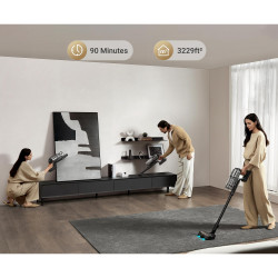 Вертикална прахосмукачка Dreame Z30 VZV17A, 855W, 310AW, 150000 об/мин, 3 степени, 0.6 л, 90 мин, HEPA H14, LED, Безчетков мотор, Черен