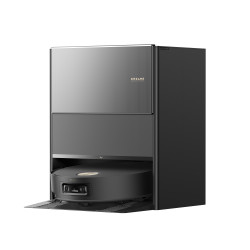 Прахосмукачка робот Dreame Aqua10 Ultra Roller Complete RLH71DE-2, 30000 Pa, 180 мин, 3.5/4 л, VersaLift LDS, AquaRoll and Seal, Гласово управление, AI камери, Черен