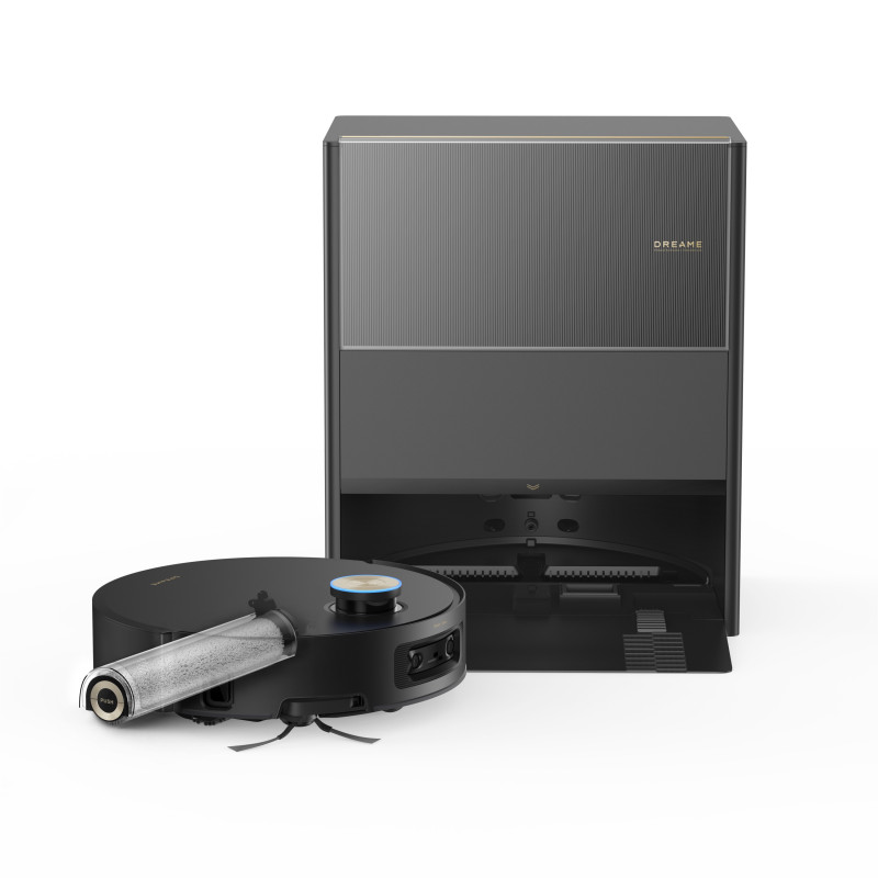 Прахосмукачка робот Dreame Aqua10 Ultra Roller RLH71DE-BK, 30000 Pa, 220 мин, 3.5/4 л, AquaRoll and Seal, Гласово управление, AI камери, Черен