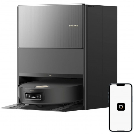 Прахосмукачка робот Dreame Aqua10 Ultra Roller RLH71DE-BK, 30000 Pa, 220 мин, 3.5/4 л, AquaRoll and Seal, Гласово управление, AI камери, Черен