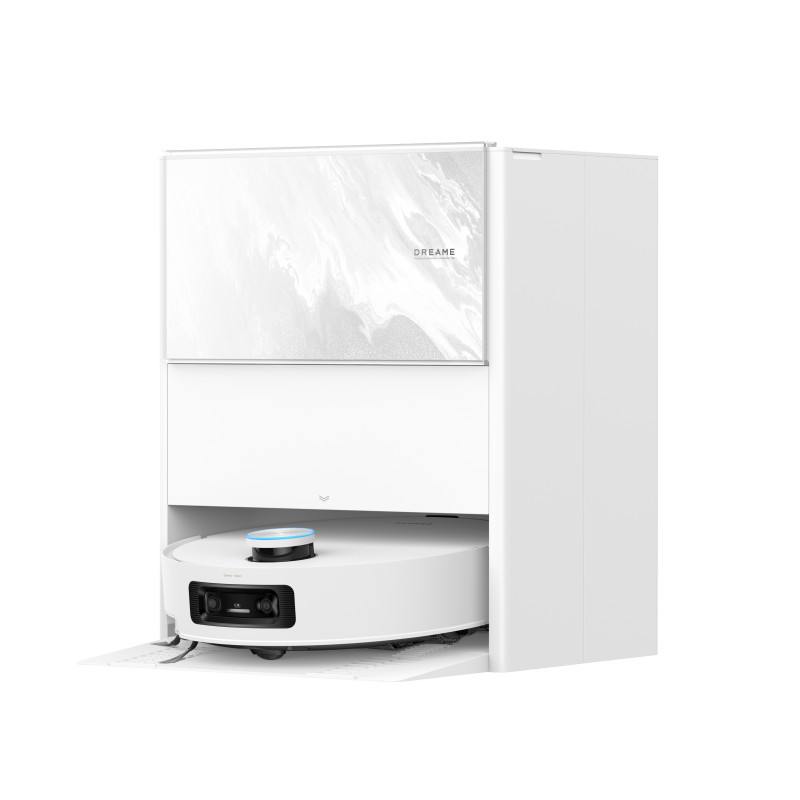 Прахосмукачка робот Dreame Aqua 10 Ultra Track Complete RLR81CE-1-WH, 25000 Pa, 200 мин, 3.5/4 л, VersaLift DToF+OmniSight, AI камери, Гласово управление, Автоматизация, Бял