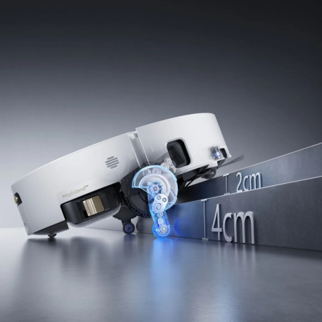 Прахосмукачка робот Dreame Aqua 10 Ultra Track Complete RLR81CE-1-WH, 25000 Pa, 200 мин, 3.5/4 л, VersaLift DToF+OmniSight, AI камери, Гласово управление, Автоматизация, Бял