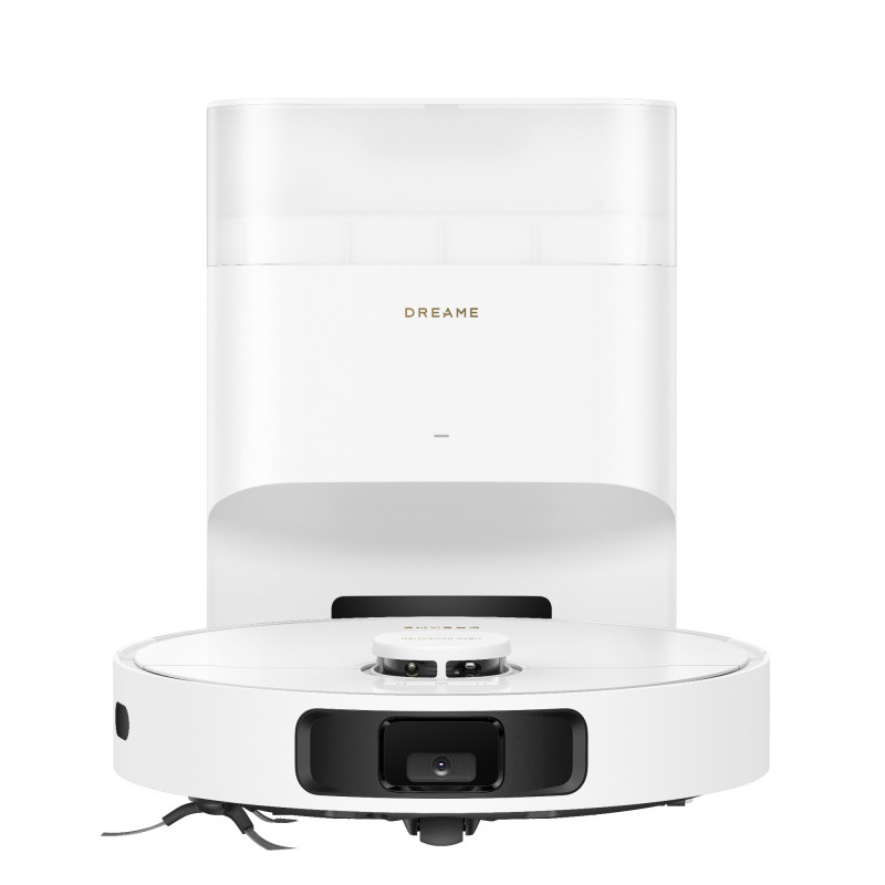 Прахосмукачка робот Dreame L10s Plus RLL42SD, 7000 Pa, 5200 mAh, 60W, До 145 м2, Станция за зареждане и автоматично изпразване, Автономия 155 мин, Бял