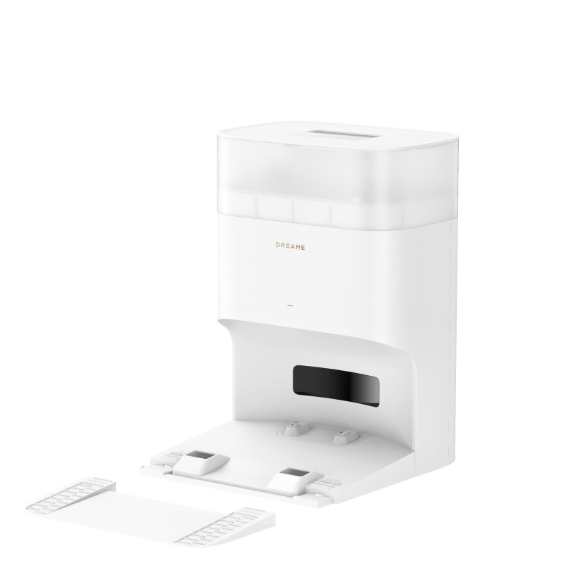 Прахосмукачка робот Dreame L10s Plus RLL42SD, 7000 Pa, 5200 mAh, 60W, До 145 м2, Станция за зареждане и автоматично изпразване, Автономия 155 мин, Бял
