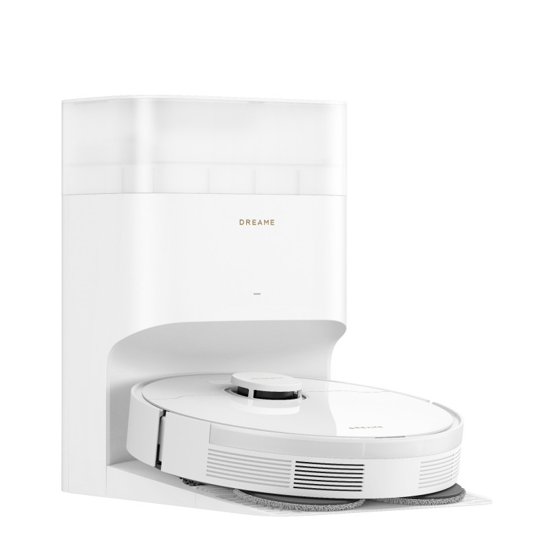 Прахосмукачка робот Dreame L10s Plus RLL42SD, 7000 Pa, 5200 mAh, 60W, До 145 м2, Станция за зареждане и автоматично изпразване, Автономия 155 мин, Бял