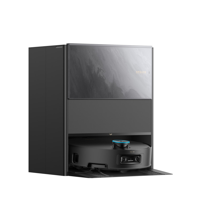 Прахосмукачка робот Dreame Aqua 10 Ultra Track Complete RLR81CE-1-BL, 25000 Pa, 200 мин, 3.5/4 л, VersaLift DToF+OmniSight, AI камери, Гласово управление, Автоматизация, Черен