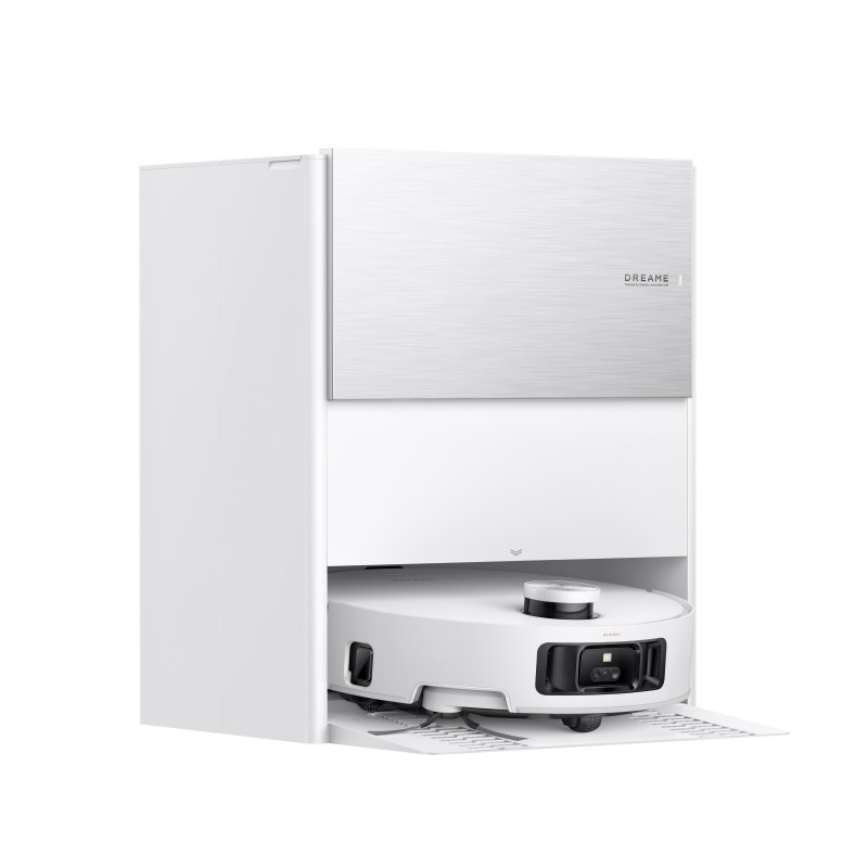 Прахосмукачка робот Dreame Aqua10 Roller RLH31CE-WH, 30000 Pa, 3.5/4 л, AI камери, LED осветление, Гласово управление, Измиване с гореща вода, Бял