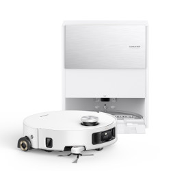 Прахосмукачка робот Dreame Aqua10 Roller RLH31CE-WH, 30000 Pa, 3.5/4 л, AI камери, LED осветление, Гласово управление, Измиване с гореща вода, Бял