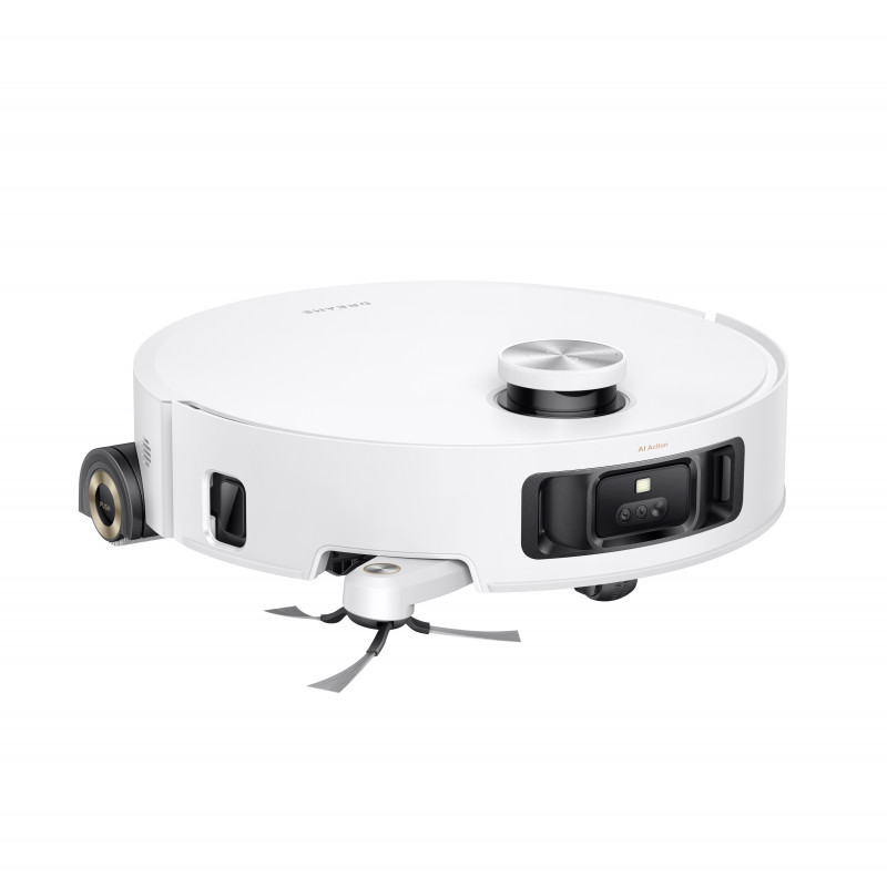 Прахосмукачка робот Dreame Aqua10 Roller RLH31CE-WH, 30000 Pa, 3.5/4 л, AI камери, LED осветление, Гласово управление, Измиване с гореща вода, Бял