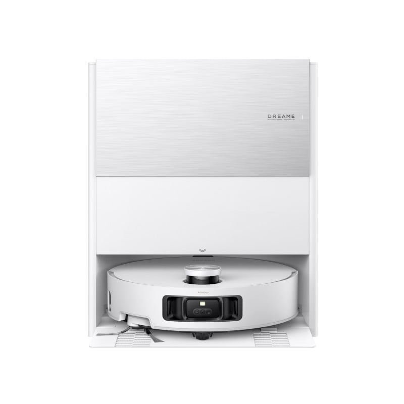 Прахосмукачка робот Dreame Aqua10 Roller RLH31CE-WH, 30000 Pa, 3.5/4 л, AI камери, LED осветление, Гласово управление, Измиване с гореща вода, Бял