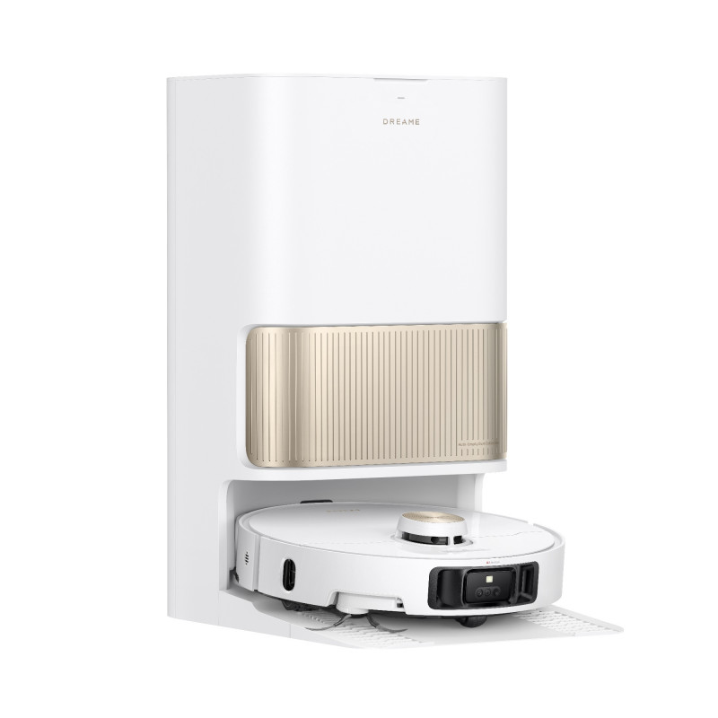 Прахосмукачка робот Dreame L40s Pro Ultra RLL74CE, 19000 Pa, 5200 mAh, 60W, До 168 м2, Станция за зареждане с автоматично изпразване и самопочистване, Автономия 180 мин, Бял