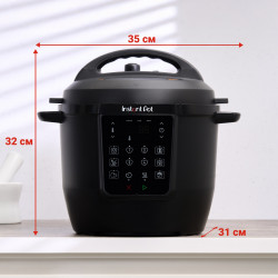 Мултикукър Instant Pot Classic 112200001, 1000W, 5.7 л, 7 програми, Favorite бутони, LCD дисплей, Неръждаема стомана, Черен