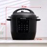 Мултикукър Instant Pot Classic 112200001, 1000W, 5.7 л, 7 програми, Favorite бутони, LCD дисплей, Неръждаема стомана, Черен