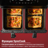 Двоен фритюрник с горещ въздух 8в1 Instant Pot Vortex DUAL INAFB91-BK, 1850W, 8 л, 205°C, EvenCrisp, Синхронизирано готвене, Сензорно управление, Черен/инокс