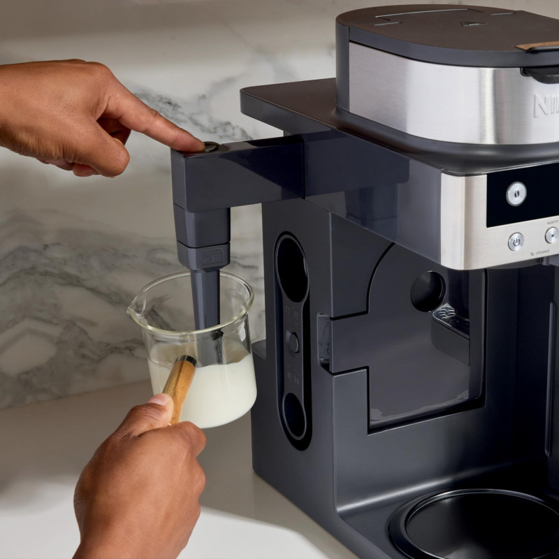 Еспресо машина Ninja Prestige CFN802EU, 1650W, 19 bar, 1.8 л, 10 размера, 3 режима, DualBrew, Nespresso, Инокс