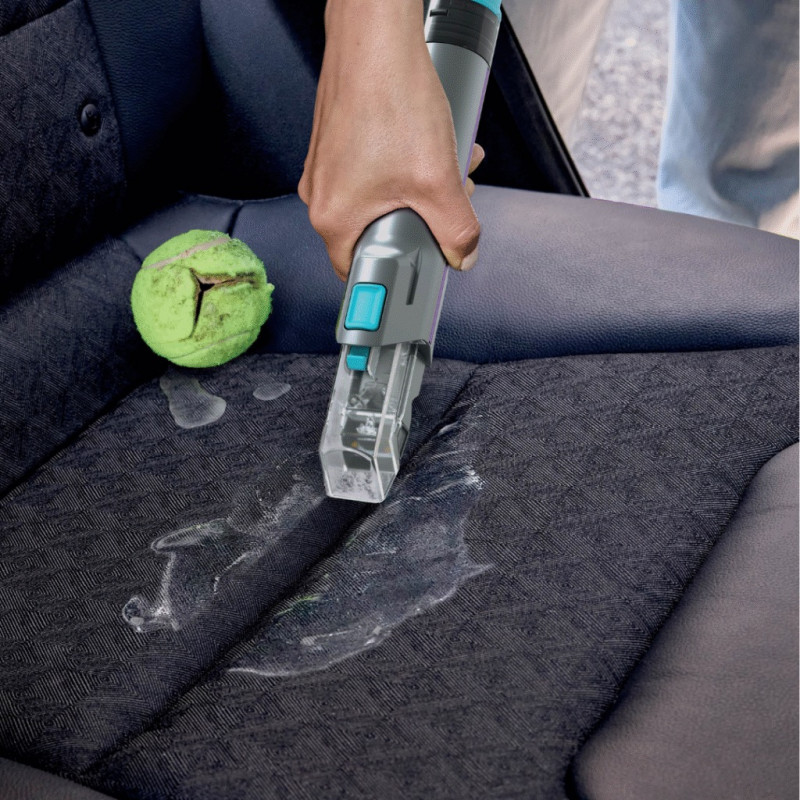 Прахосмукачка за петна Shark StainStriker PX250EUT, 450W, 0.72 л, Преносима, Гъвкав маркуч, 4 приставки, Син/розов