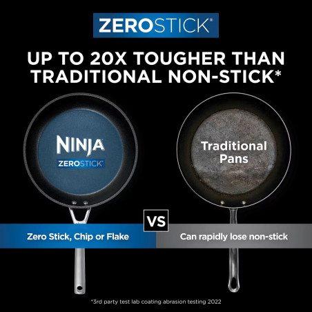 Тиган Ninja Zerostick Premium C30028DE, 28 см, Незалепваща технология, До 260C, Индукция, Черен
