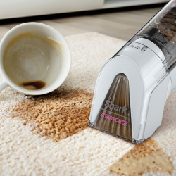 Безжична прахосмукачка за петна Shark StainForce HX100EUT, 100W, 15 мин, Килими, Тапицерия, Матраци, Самопочистване, Бял