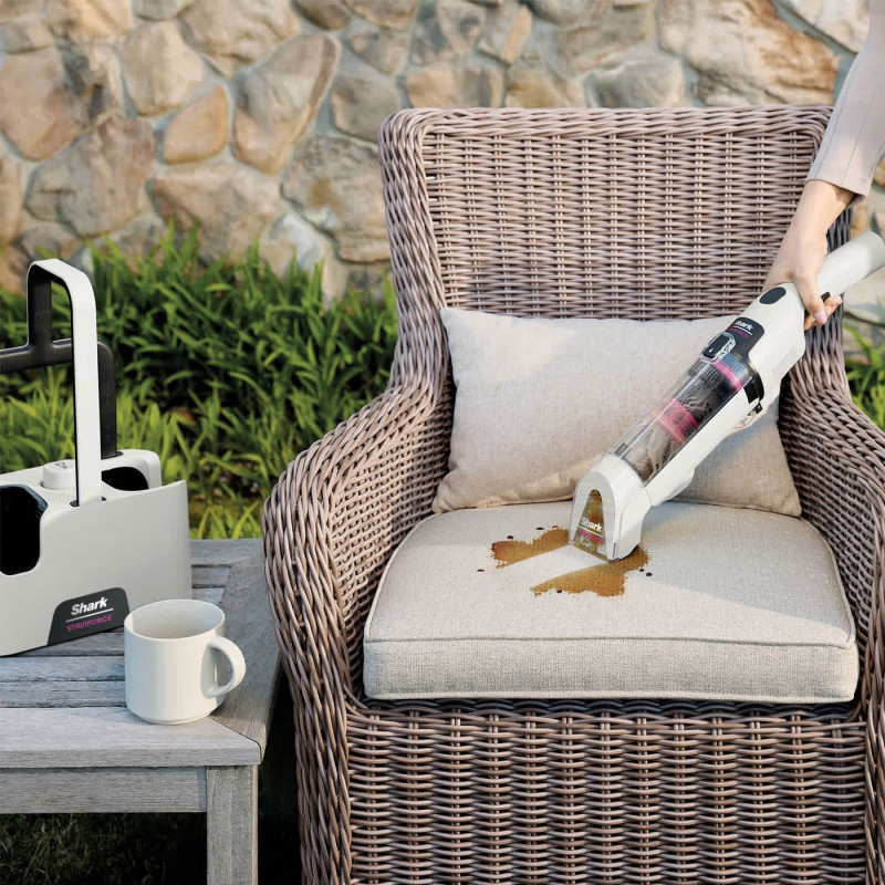 Безжична прахосмукачка за петна Shark StainForce HX100EUT, 100W, 15 мин, Килими, Тапицерия, Матраци, Самопочистване, Бял