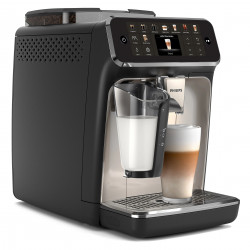 Кафеавтомат Philips EP5547/90 LatteGo, 1500W, 15 bar, 1.8 л, 20 напитки, Керамична мелачка с 12 нива, TFT, AquaClean, SilentBrew, AromaExtract, ExtraShot, Черен/Бежов