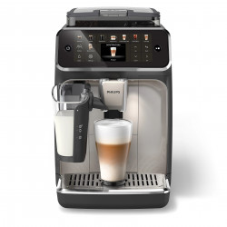 Кафеавтомат Philips EP5547/90 LatteGo, 1500W, 15 bar, 1.8 л, 20 напитки, Керамична мелачка с 12 нива, TFT, AquaClean, SilentBrew, AromaExtract, ExtraShot, Черен/Бежов