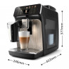 Кафеавтомат Philips EP5547/90 LatteGo, 1500W, 15 bar, 1.8 л, 20 напитки, Керамична мелачка с 12 нива, TFT, AquaClean, SilentBrew, AromaExtract, ExtraShot, Черен/Бежов