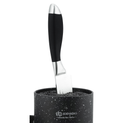 Поставка за ножове и прибори Edenberg EB-5105B, 22x20 см, До 10 ножа, 2 отделения, Лесно почистване, Меко покритие, Черен