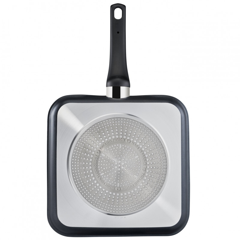 Грил тиган Tefal SELECTION G2844032, 26x26 cм, Незалепващо титаниево покритие, Thermo-Signal, Thermo-Fusion, Индукция, Черен