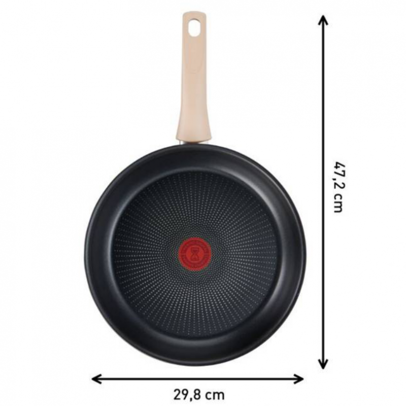 Тиган Tefal Eco-Respect G2540602, 28 см, Титаниево незалепващо покритие, Thermo-Fusion, Thermo-Signal, Индукция, Бронз/кафяв