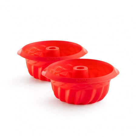 Комплект 2 бр форми за печене Lekue 1010162, Ø15 см, 700 мл, От -60 до +220C, Платинен силикон, Червен