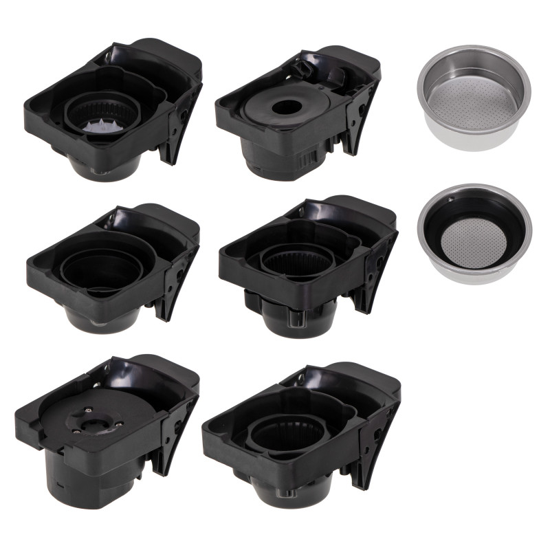 Еспресо машина за мляно кафе и капсули 9в1 Camry CR 4414, 3000W, 19 bar, Бежов/Черен