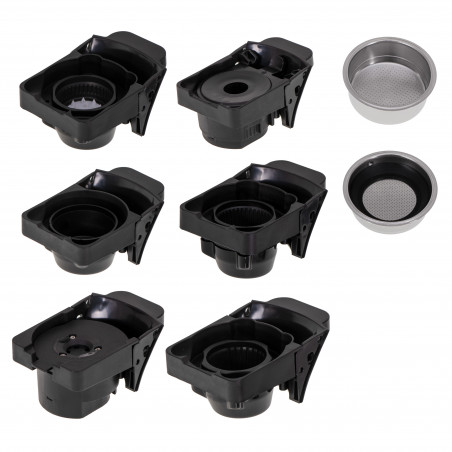 Еспресо машина за мляно кафе и капсули 9в1 Camry CR 4414, 3000W, 19 bar, Бежов/Черен