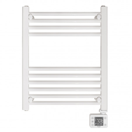 Лира за баня Adler AD 7823, 400W, 10 нагревателни ленти, LED контролер панел, Енергоспестяващ режим, IP24, Бял