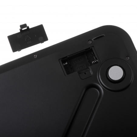 Кантар Adler AD 8193, До 250 кг, LCD, Индикатори за батерия и претоварване, Неплъзгащ се, Черен