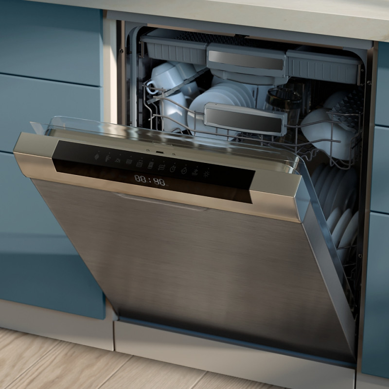 Двоен вертикален фритюрник с горещ въздух Philips Dual Stack 4000 NA460/00, 2750W, 10 л, 13 програми, 40-220°C, Синхронизация, Керамично покритие без PFAS, Прозорец, Черен