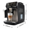 Кафеавтомат Philips EP5549/70 LatteGo, 1500W, 15 bar, 1.8 л, 20 напитки, Керамична мелачка с 12 нива, TFT, AquaClean, SilentBrew, AromaExtract, ExtraShot, Черен/Бежов