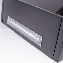 Абсорбатор Kumtel DA6-835-A0A, 142W, 650 м3/ч, 3 скорости, LED, Алуминиев филтър, Стъклен панел, Черен