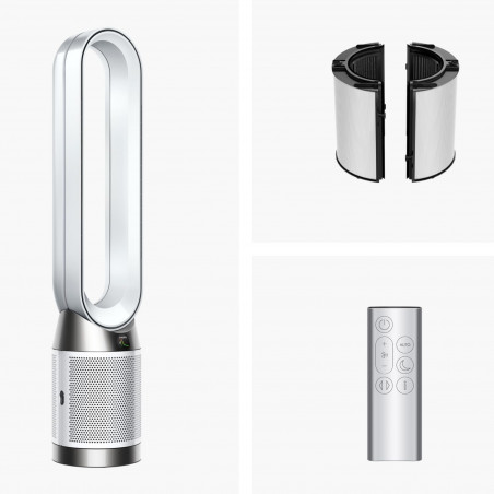 Пречиствател за въздух Dyson Purifier Cool PC1 544901-01, 50W, 30 м2, 287 l/s, 10 скорости, Air Multiplier™, Wi-Fi, Bluetooth, Осцилация, Бял/сребрист