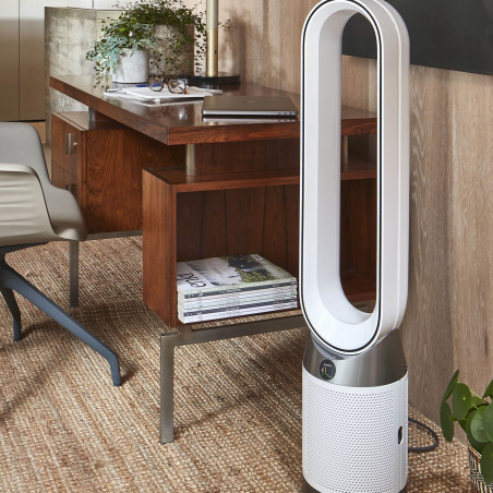 Пречиствател за въздух Dyson Purifier Cool PC1 544901-01, 50W, 30 м2, 287 l/s, 10 скорости, Air Multiplier™, Wi-Fi, Bluetooth, Осцилация, Бял/сребрист