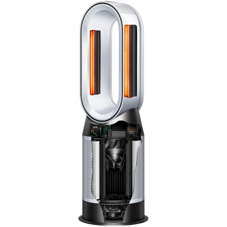 Пречиствател въздух 2в1 Dyson Purifier Hot+Cool HP1 544826-01, Отоплител, 50W, 30 м2, 287 l/s, 10 скорости, Air Multiplier™, Wi-Fi, Bluetooth, Осцилация, Бял/сребрист