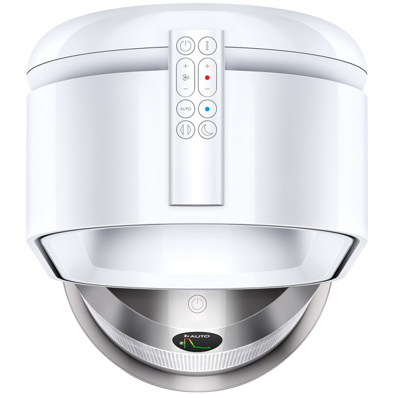 Пречиствател въздух 2в1 Dyson Purifier Hot+Cool HP1 544826-01, Отоплител, 50W, 30 м2, 287 l/s, 10 скорости, Air Multiplier™, Wi-Fi, Bluetooth, Осцилация, Бял/сребрист