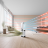 Пречиствател въздух 2в1 Dyson Purifier Hot+Cool HP1 544826-01, Отоплител, 50W, 30 м2, 287 l/s, 10 скорости, Air Multiplier™, Wi-Fi, Bluetooth, Осцилация, Бял/сребрист
