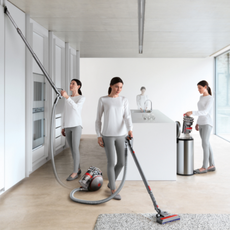 Прахосмукачка без торба Dyson Cinetic Big Ball Multi Floor 2 230278-01, 700W, 170AW, 0.8 л, Radial Root Cyclone, Автоматично изправяне при преобръщане, Никел/жълт