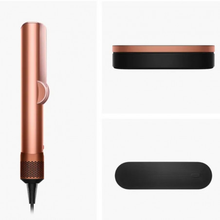 Преса за коса Dyson HT01 Airstrait Amsi/Pkcp 143343-01, 1600W, Маx 140C, Йонизация, 6 нива на темп, Щадяща косата, Медно покритие, LCD дисплей, Кехлибар/розово шампанско